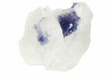 Cubic Purple-Blue Fluorite with Phantoms - Yaogangxian Mine #161561-1